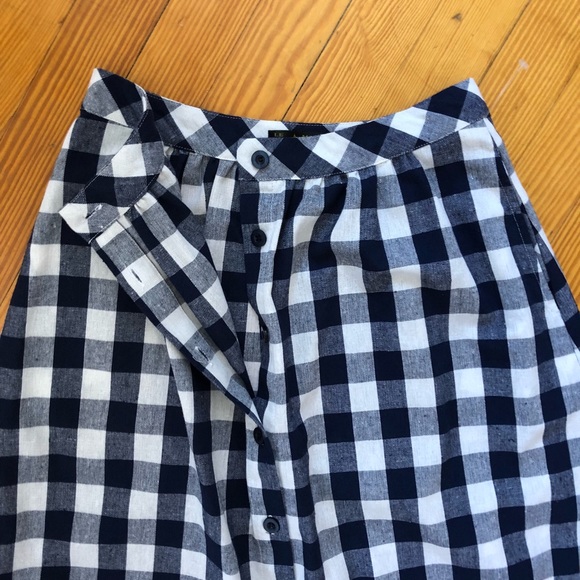 Le Mt Sant Michel checkered gingham cotton skirt - Picture 6 of 7